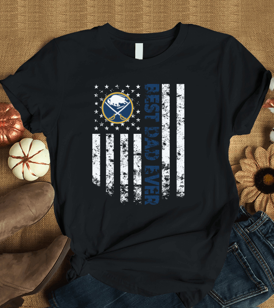 Buffalo Sabres Best Dad Ever American Flag T-Shirt