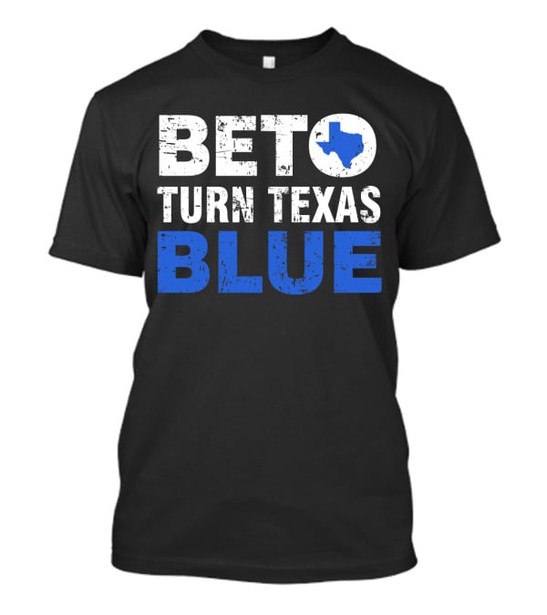 Beto O'Rourke Turn Texas Blue State Outline T-Shirt