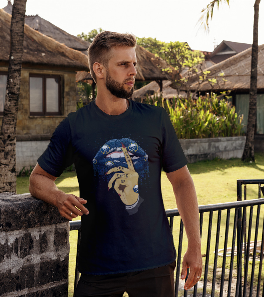 Buffalo Sabres Glitter Lip Shut Up T-Shirt