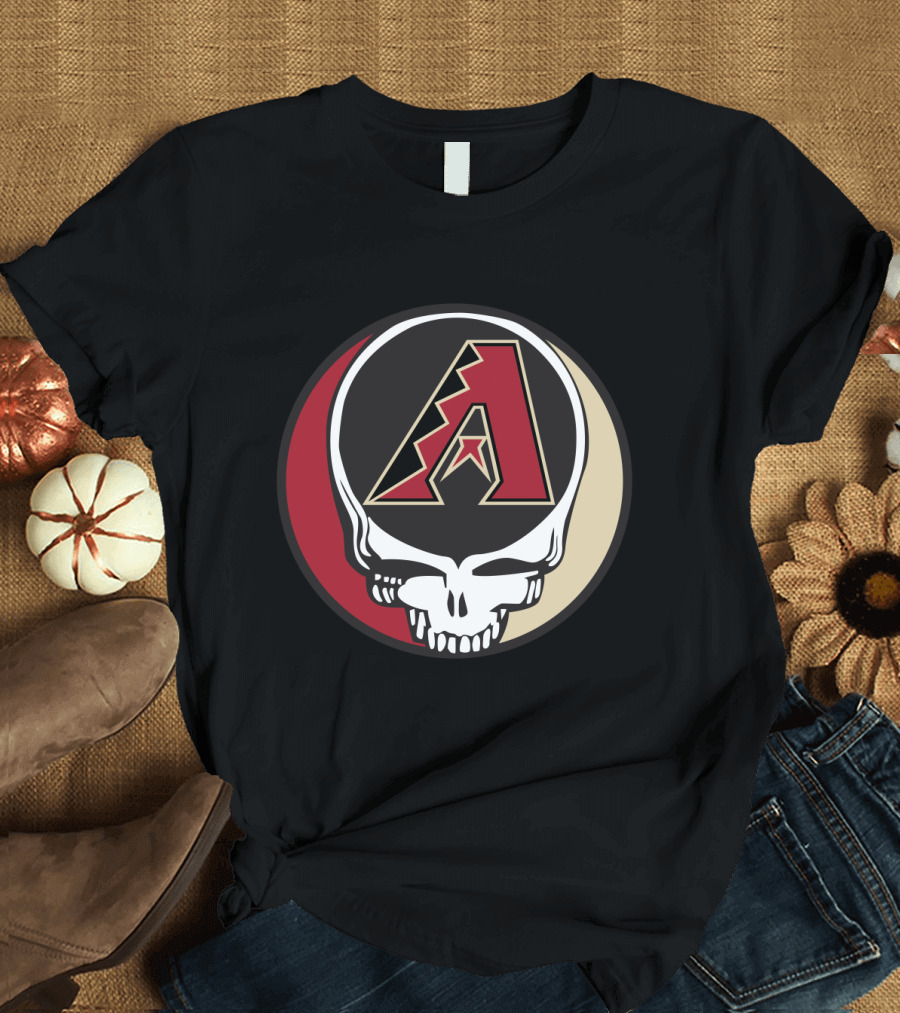 Arizona Diamondbacks Grateful Dead Skull Design for Fans T-Shirt