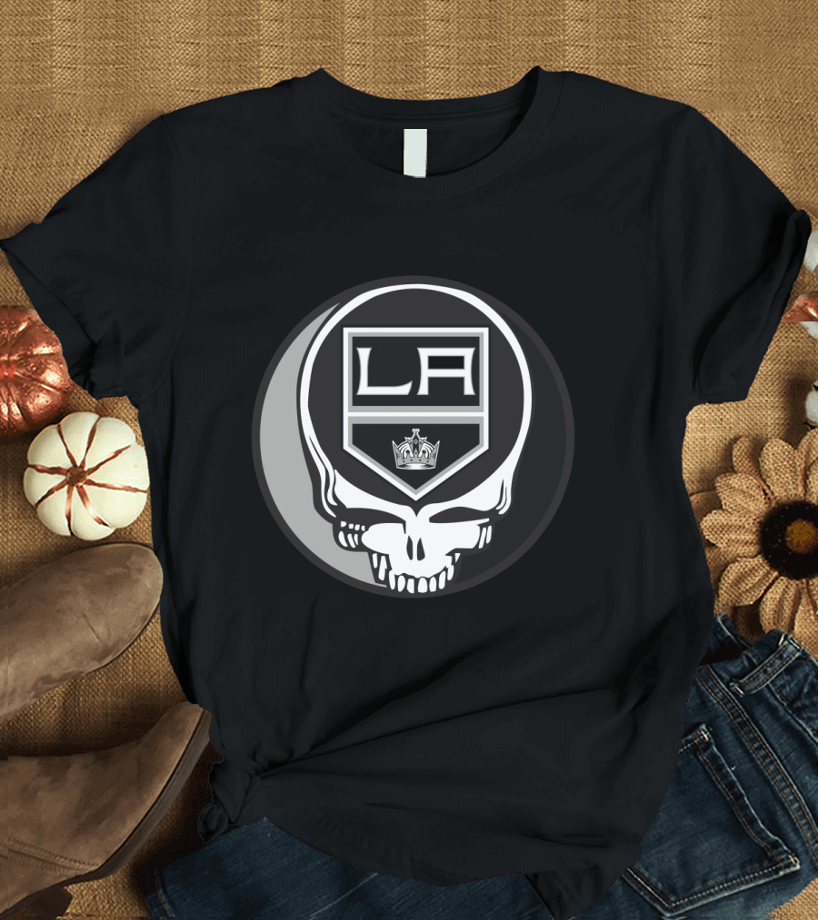 LA Kings and Grateful Dead Skull Graphic for Fans T-Shirt