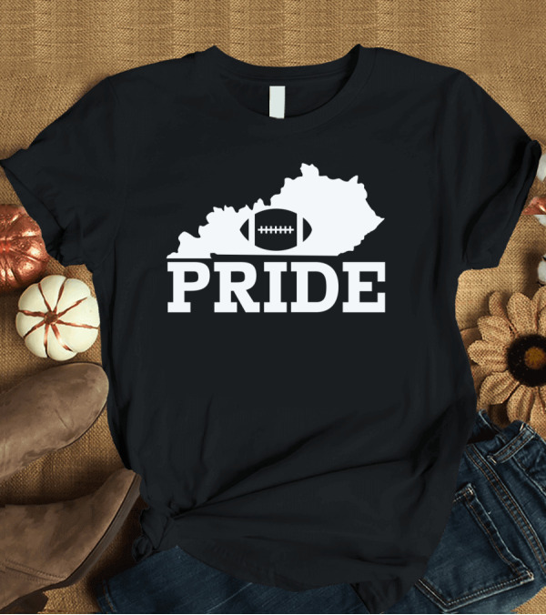 T-Shirt: Kentucky State Outline Football Pride T-Shirt Kentucky State Outline Football Pride T-Shirt