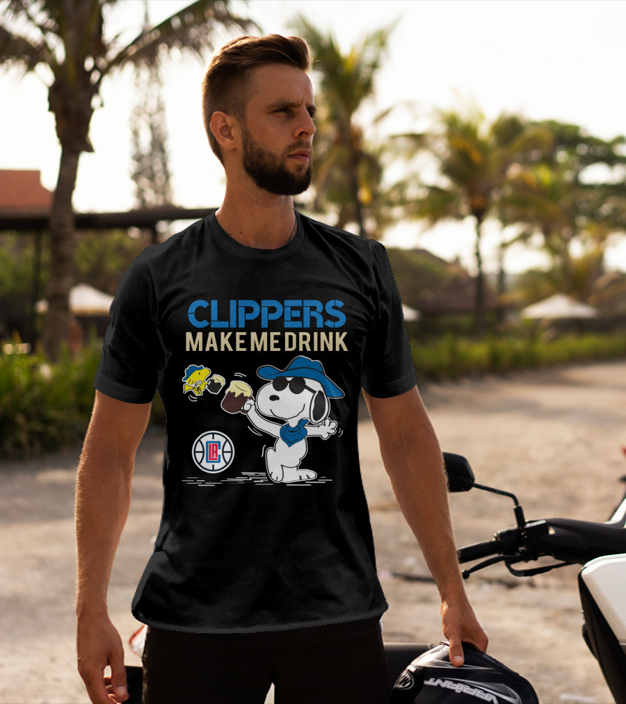Clippers Make Me Drink Snoopy La Clippers Fans T-Shirt