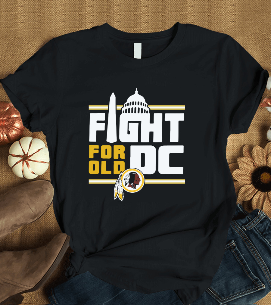 Fight For Old DC Washington Football Team Capitol Monument Iconic Feathers T-Shirt