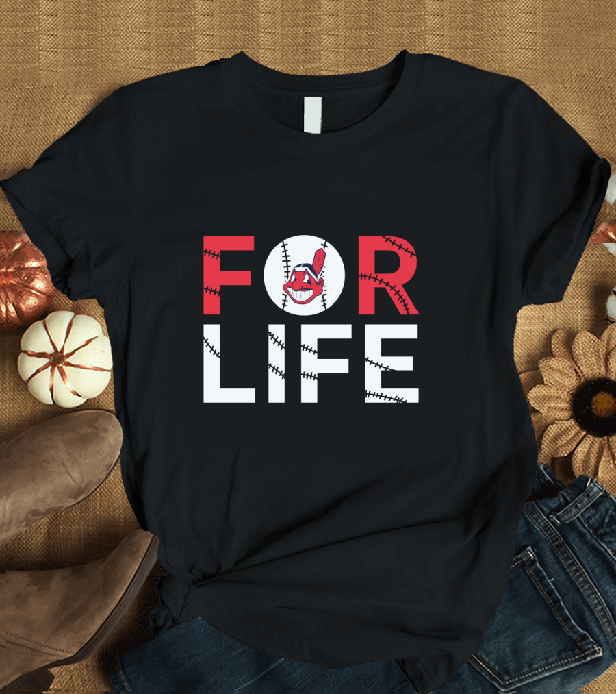 Cleveland Indians Chief Wahoo Baseball Fanatics For Life T-Shirt