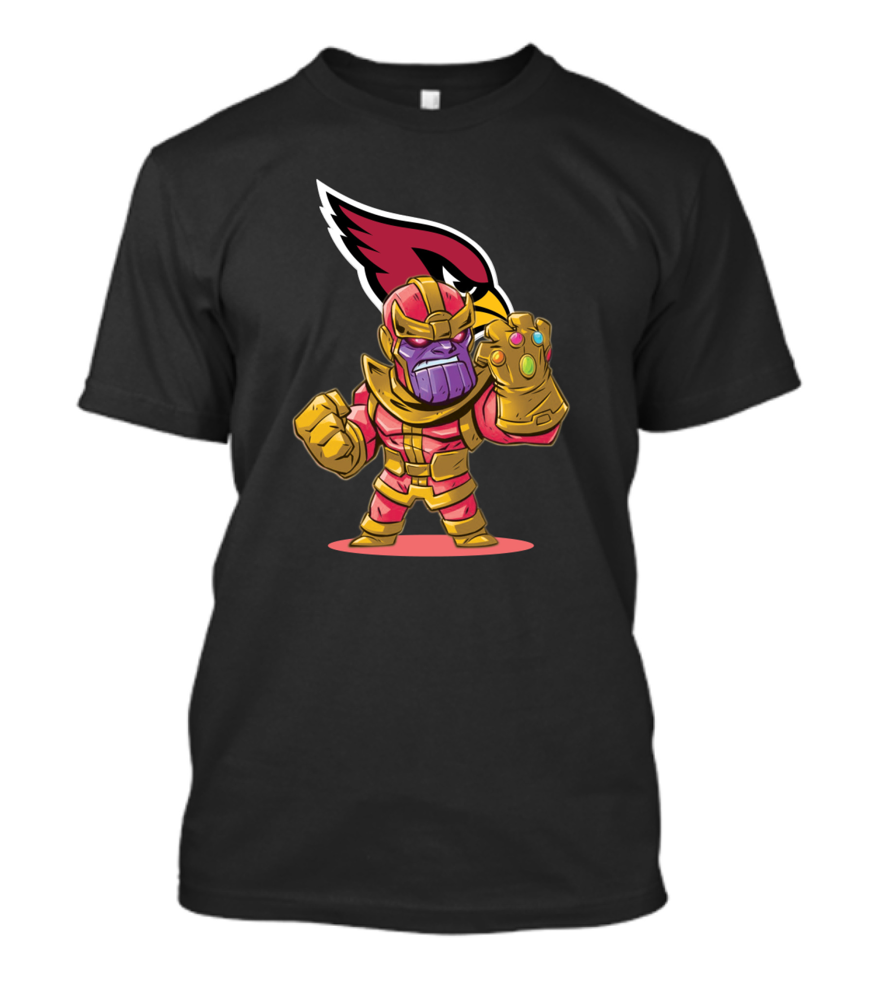 Thanos Arizona Cardinals Infinity Gauntlet Fan Crossover T-Shirt