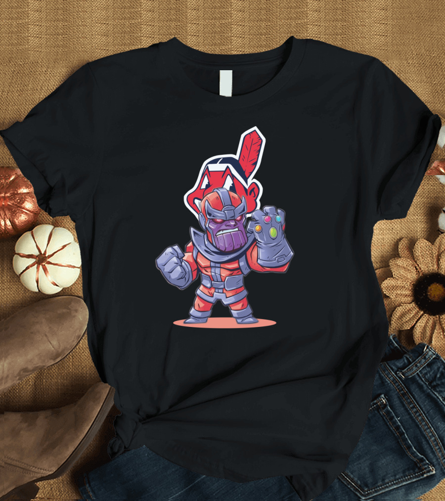 Cleveland Indians Chief Wahoo and Thanos Mashup Fan Art Marvel Crossover T-Shirt
