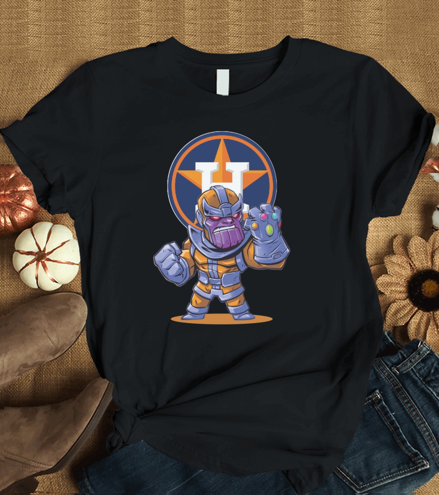 Houston Astros Thanos Mashup Fan Art with Infinity Gauntlet T-Shirt