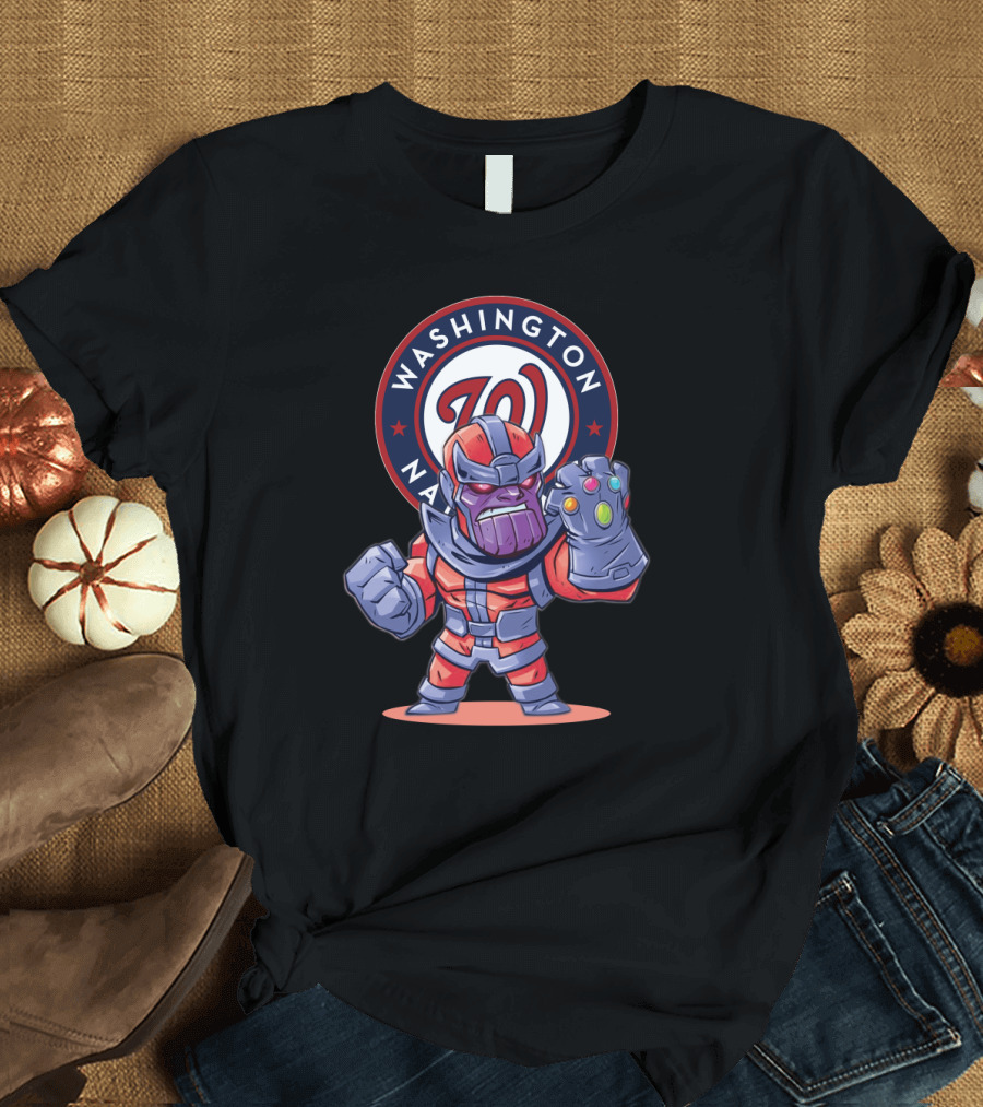 Washington Nationals Comic Thanos Mashup Fans Marvel Baseball Fusion T-Shirt