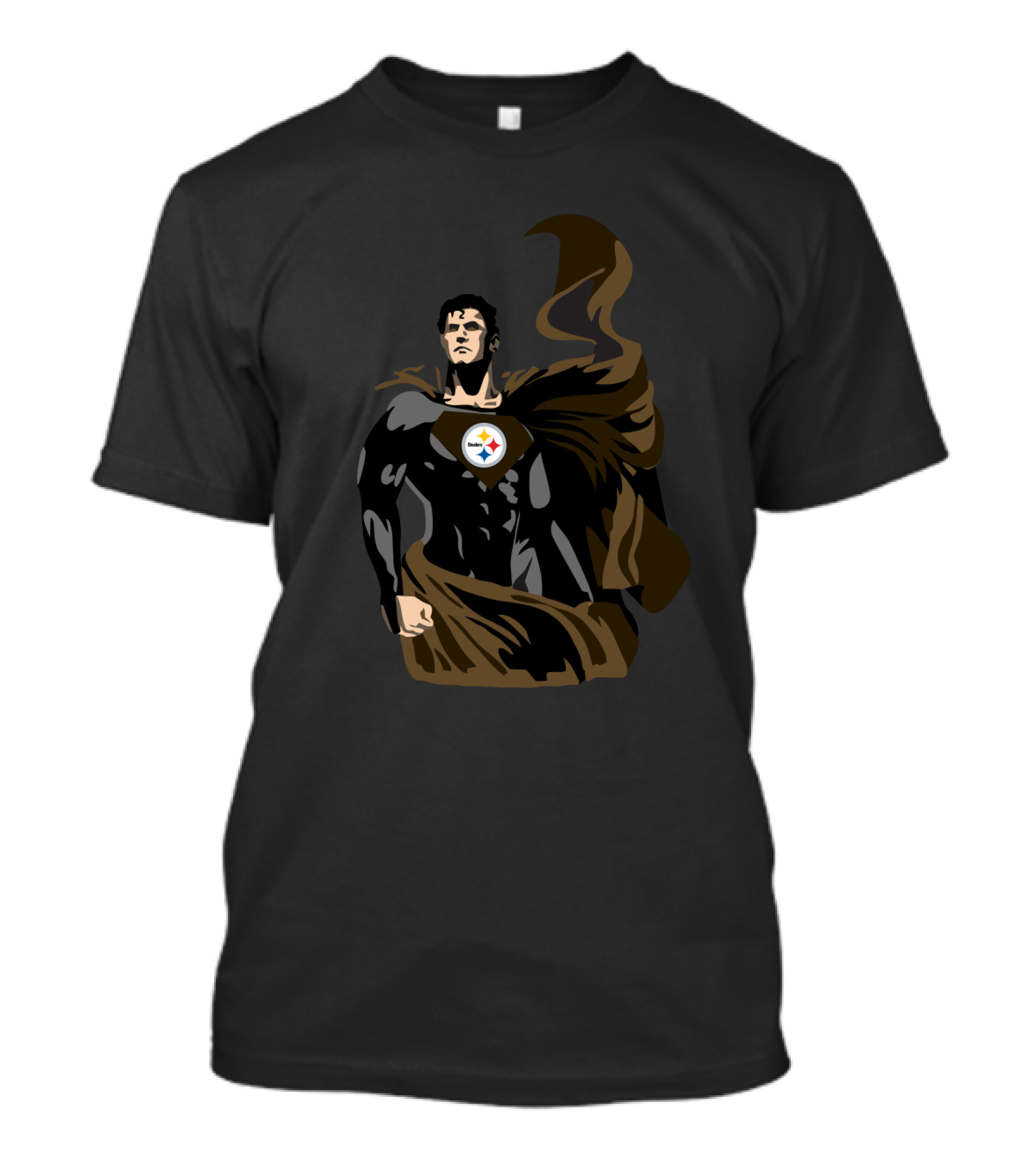 Superman Pittsburgh Steelers Fan Emblem Heroic Tribute T-Shirt