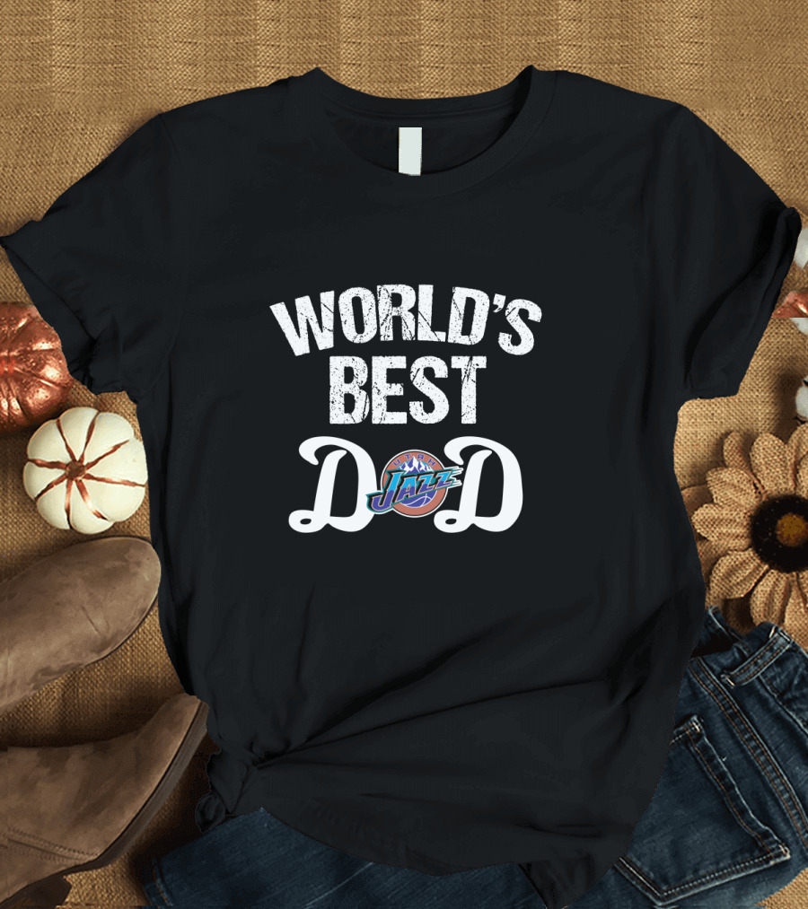 World's Best Utah Jazz Dad Basketball Fan Recognition T-Shirt
