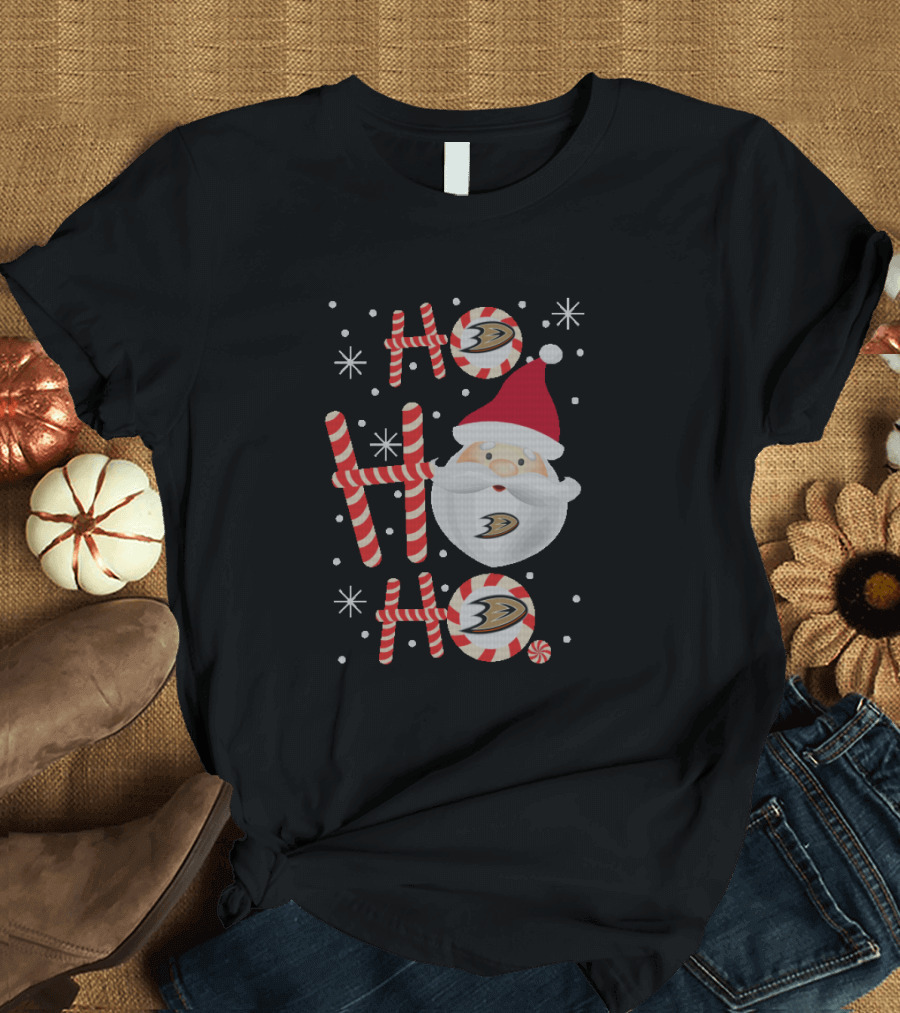 Santa Ho Ho Ho Anaheim Ducks Christmas T-Shirt