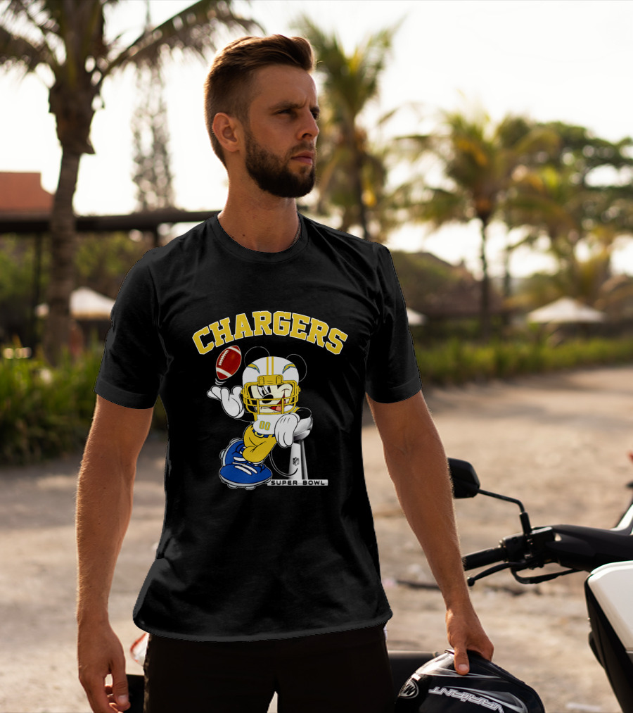 Chargers Mickey Nfl Super Bowl Football T-Shirt