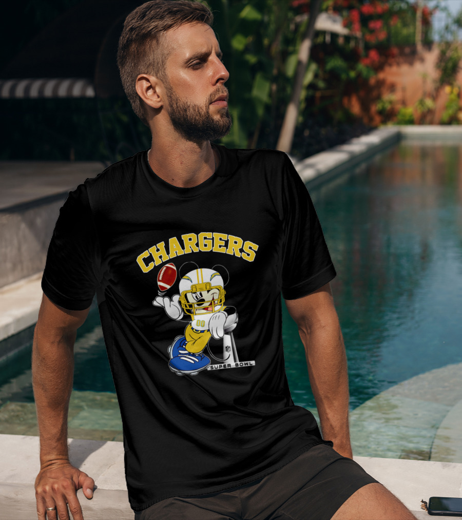 Chargers Mickey Nfl Super Bowl Football T-Shirt