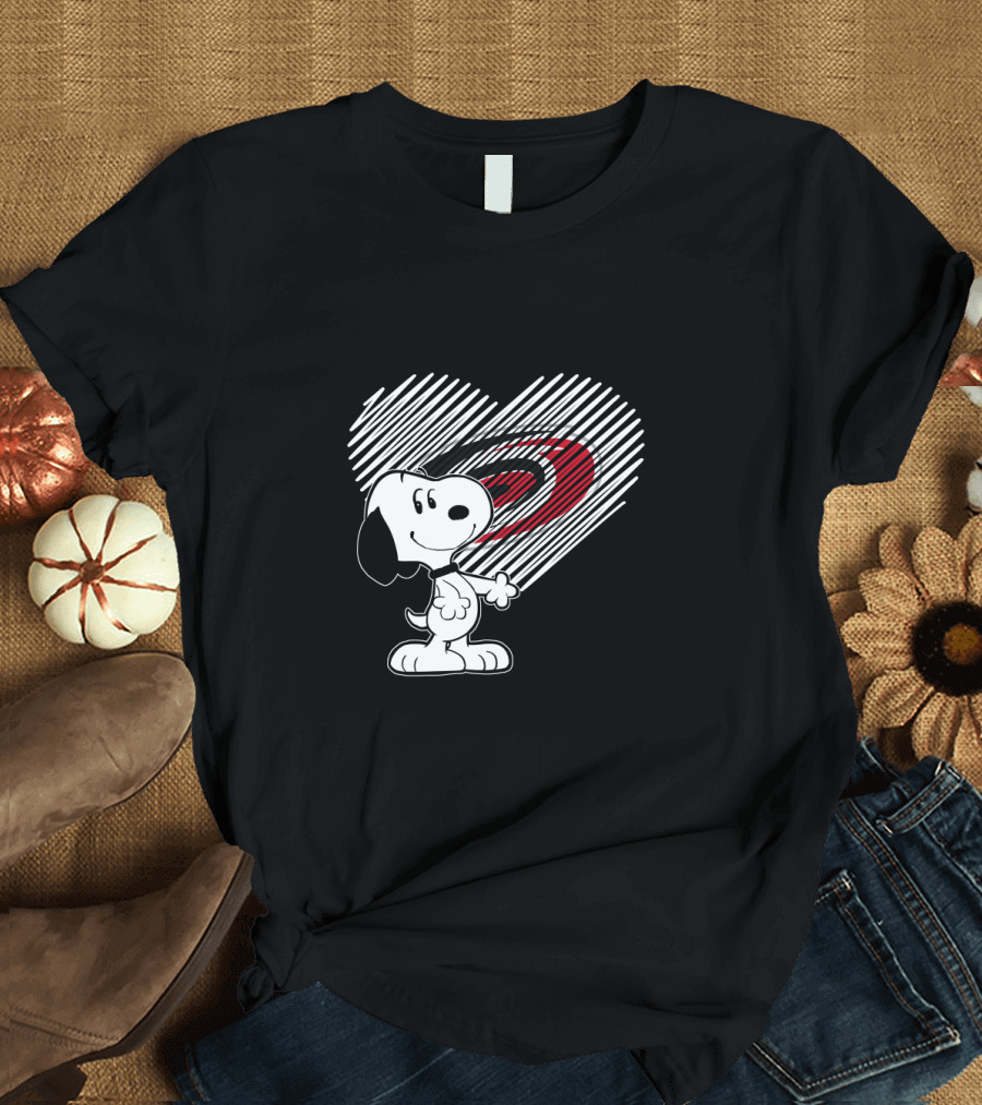 Snoopy Heart Carolina Hurricanes T-Shirt