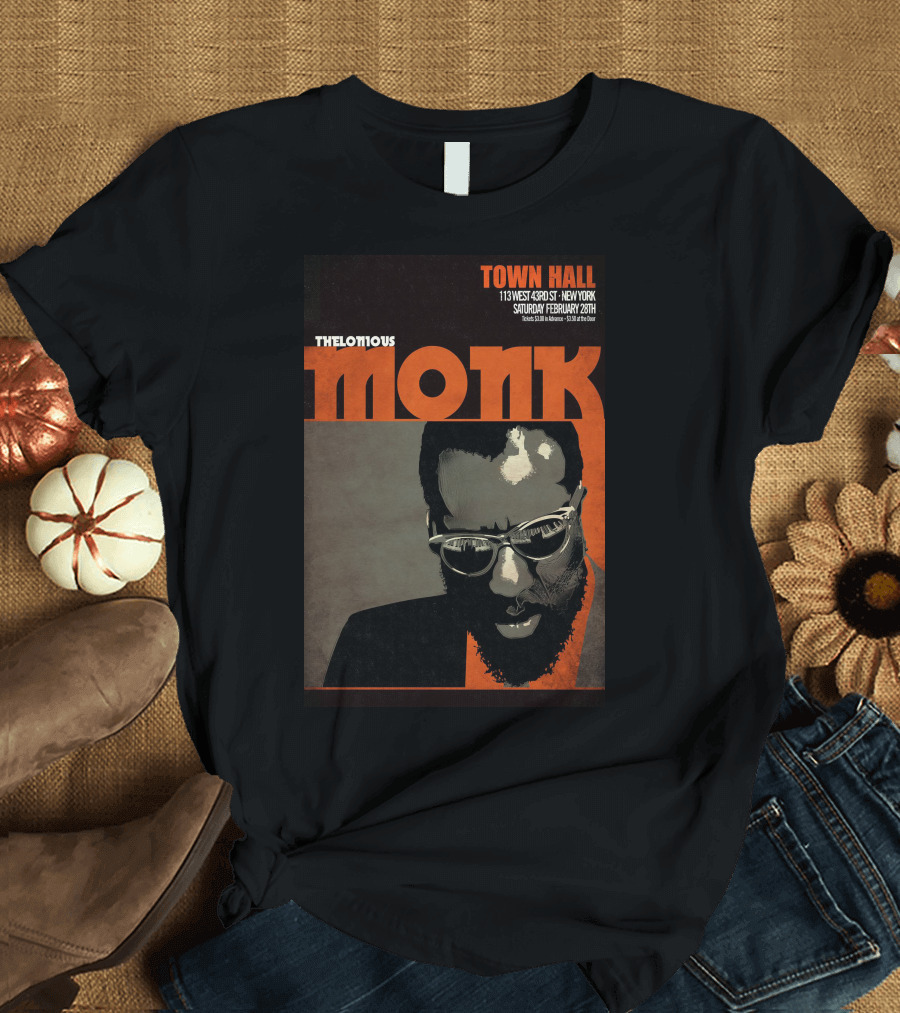 Thelonious Monk Town Hall New York February Concert T-Shirt