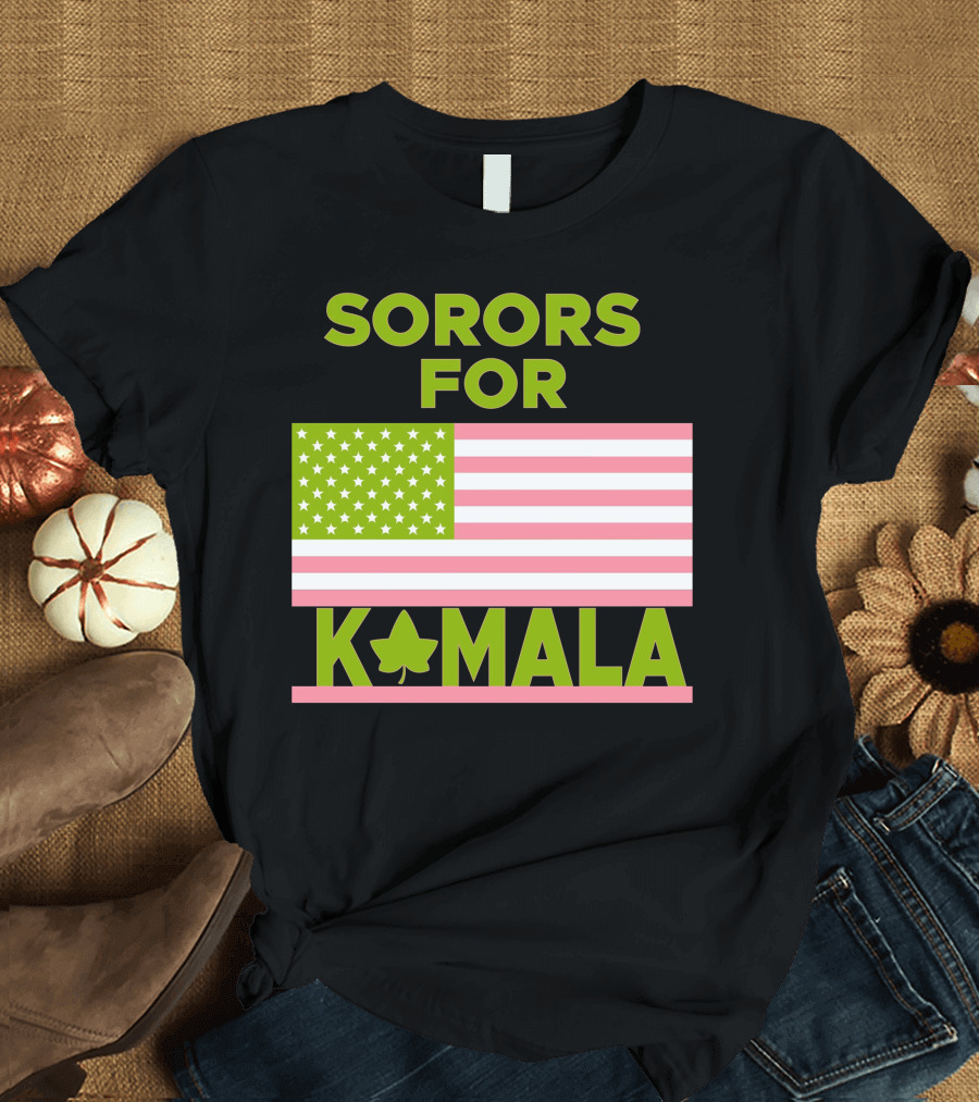 SORORS FOR KAMALA American Flag Sorority Support T-Shirt