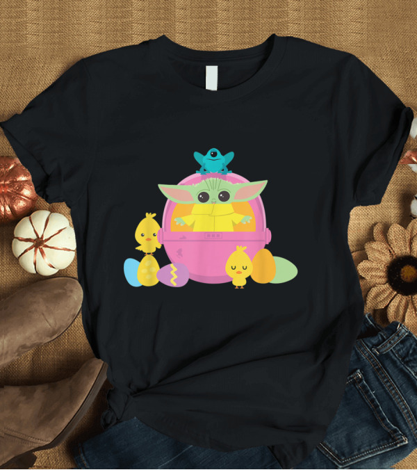 T-Shirt: Baby Yoda Easter Chick and Egg Surprise T-Shirt Baby Yoda Easter Chick and Egg Surprise T-Shirt