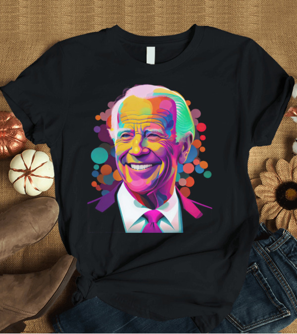 T-Shirt: Smiling President Colorful Pop T-Shirt Smiling President Colorful Pop T-Shirt