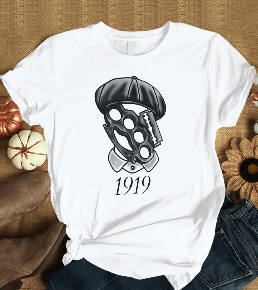Peaky Blinders Shelby 1919 Razor Blade and Brass Knuckles T-Shirt