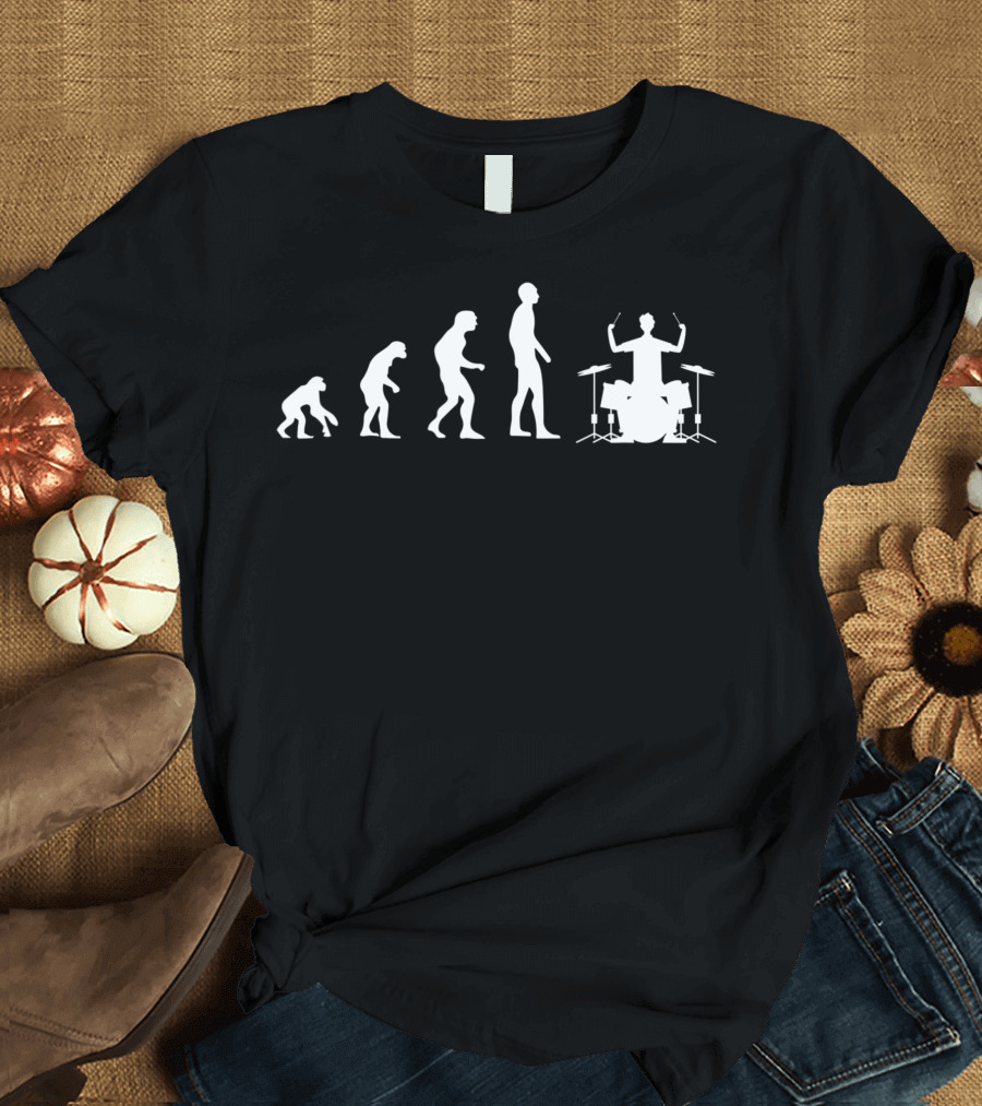 Drummer Evolution Drum Band Journey T-Shirt