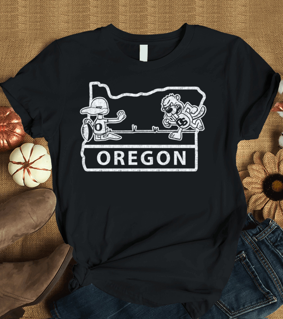Oregon Ducks Beavers Rivalry College Football Showdown T-Shirt
