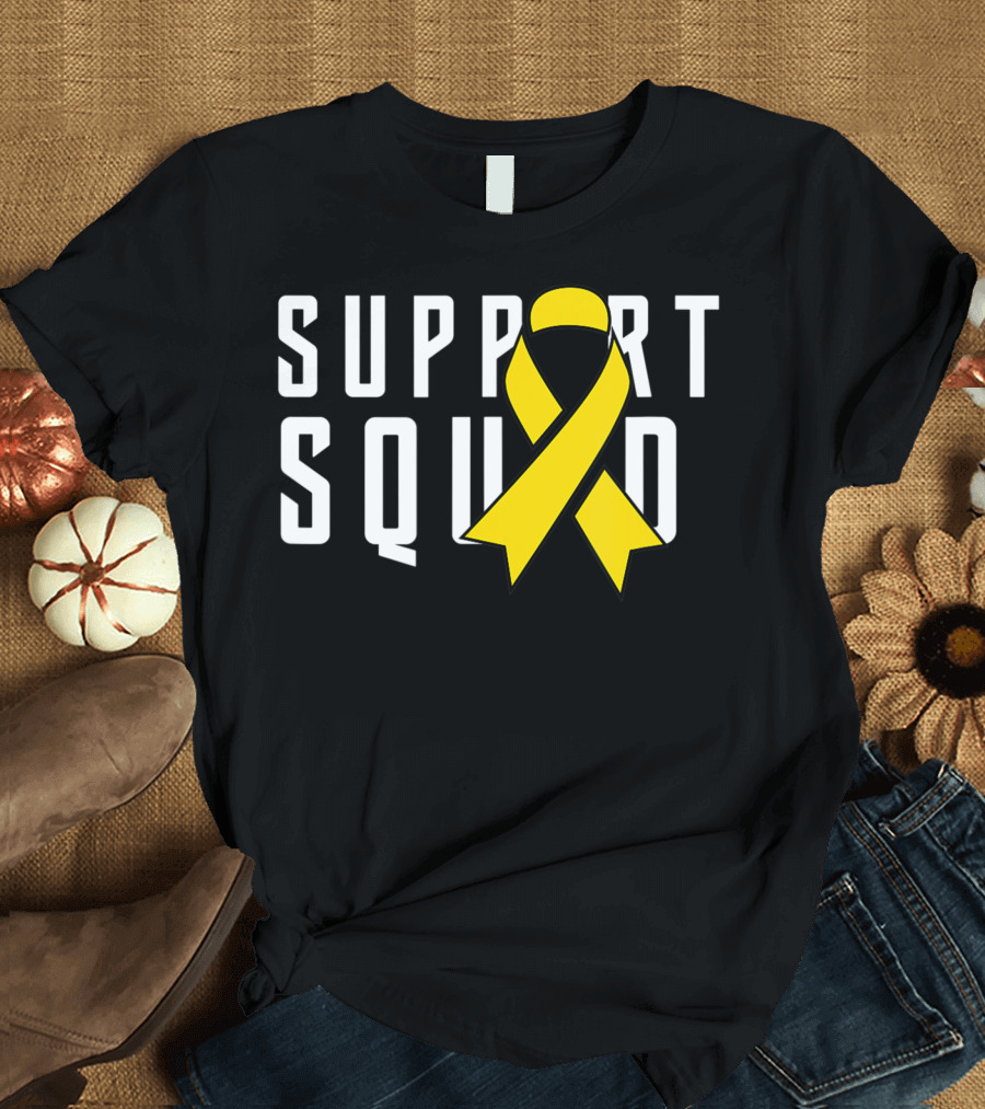 Support Squad Yellow Ribbon Endometriosis Awareness T-Shirt
