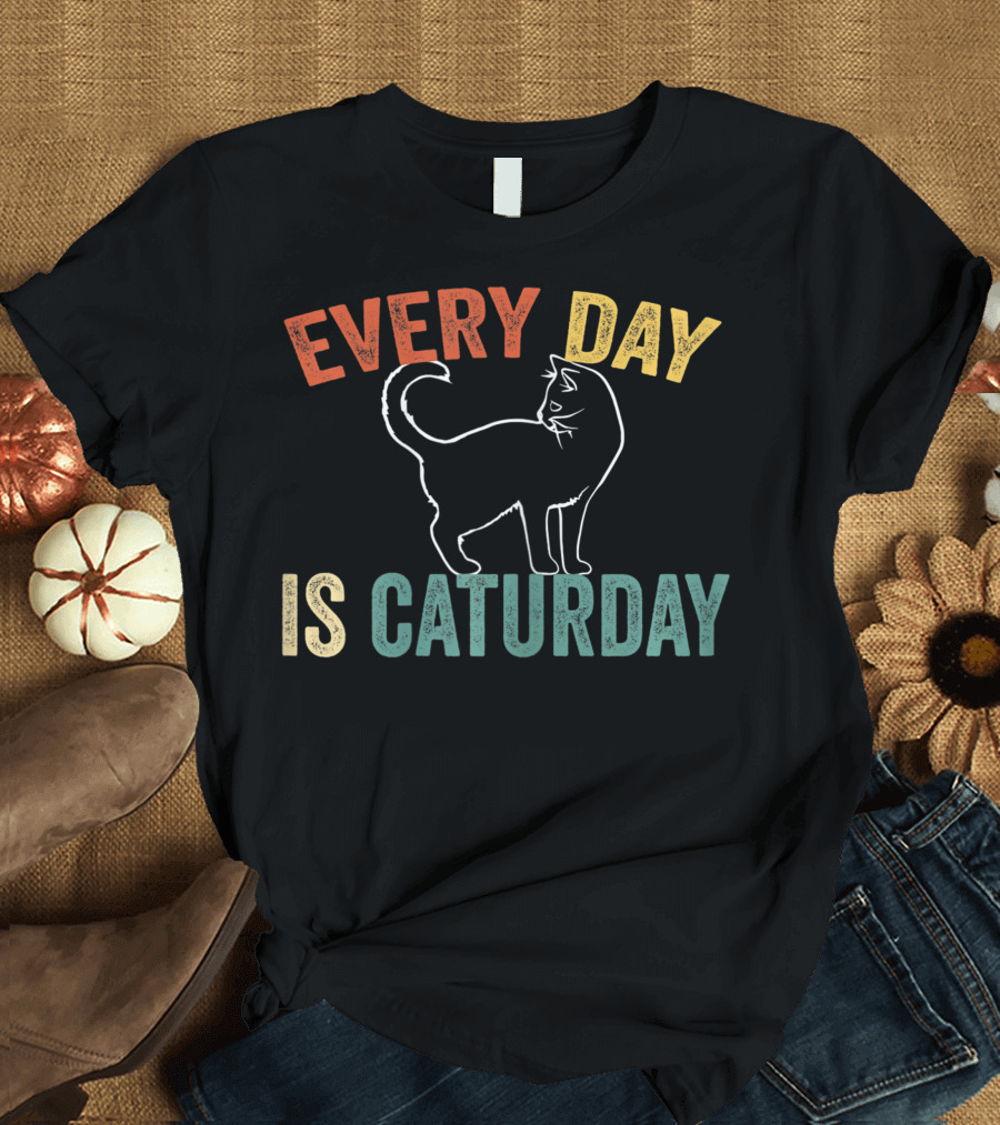 Every Day Is Caturday Cat Lover T-Shirt