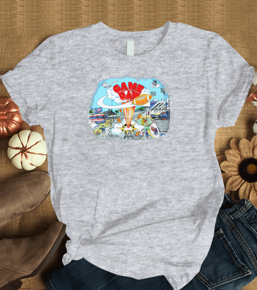Game Day Welcome to Paradise Football Stadium Scene T-Shirt