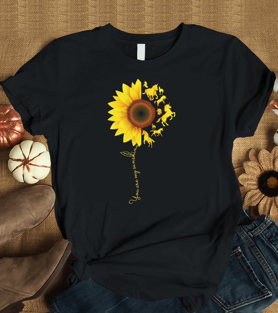 You Are My Sunshine Unicorn Sunflower Whimsy T-Shirt