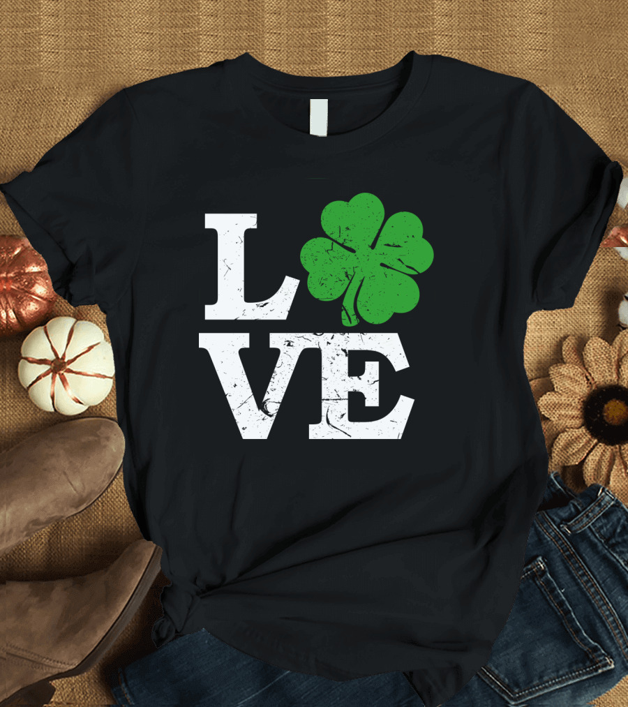 St. Patrick's Day Love with Shamrock T-Shirt
