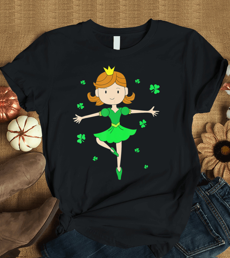 Dancing Princess St. Patricks Ballerina Shamrock Costume T-Shirt