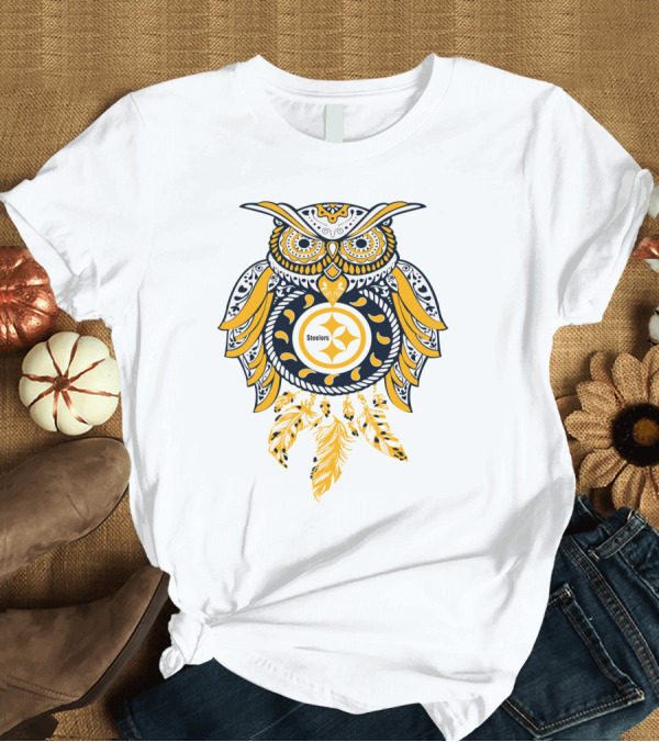 T-Shirt: Steelers Owl Dreamcatcher Yellow T-Shirt Steelers Owl Dreamcatcher Yellow T-Shirt