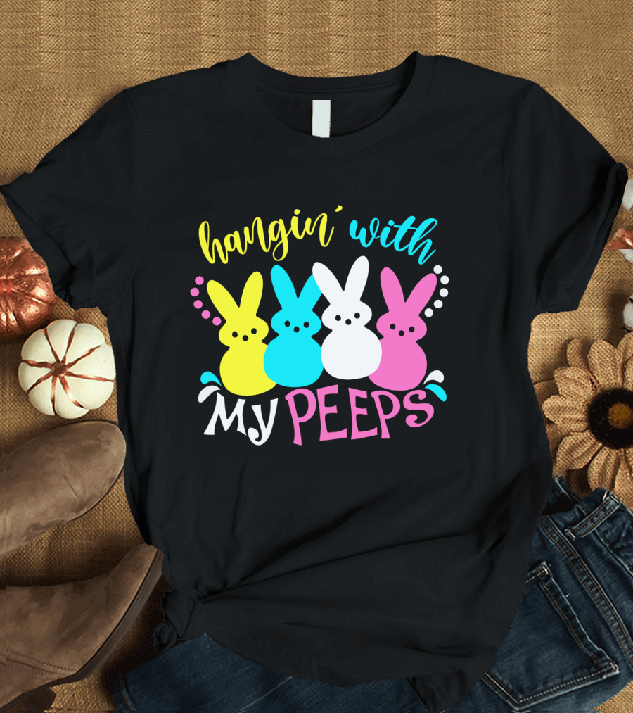 hangin with my peeps pastel bunnies T-Shirt