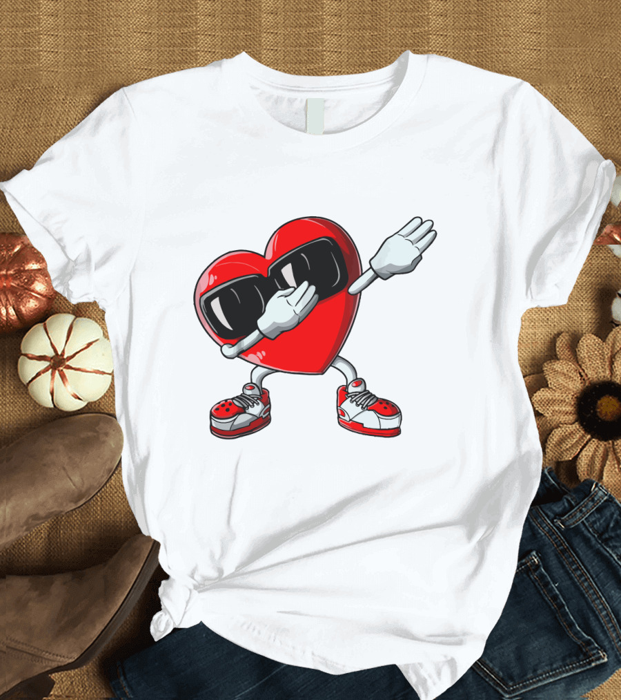 Heart Dabbing with Sunglasses and Sneakers T-Shirt