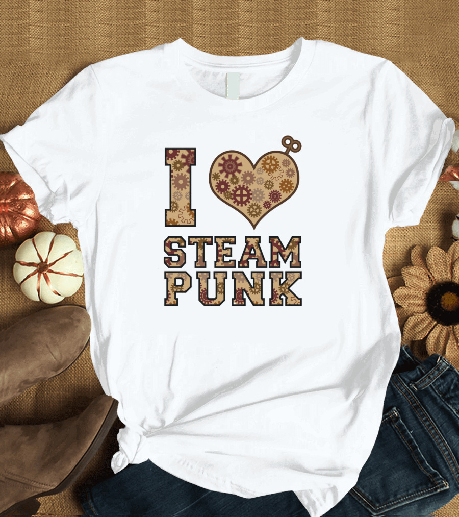 I Love Steampunk Gears and Cogs T-Shirt
