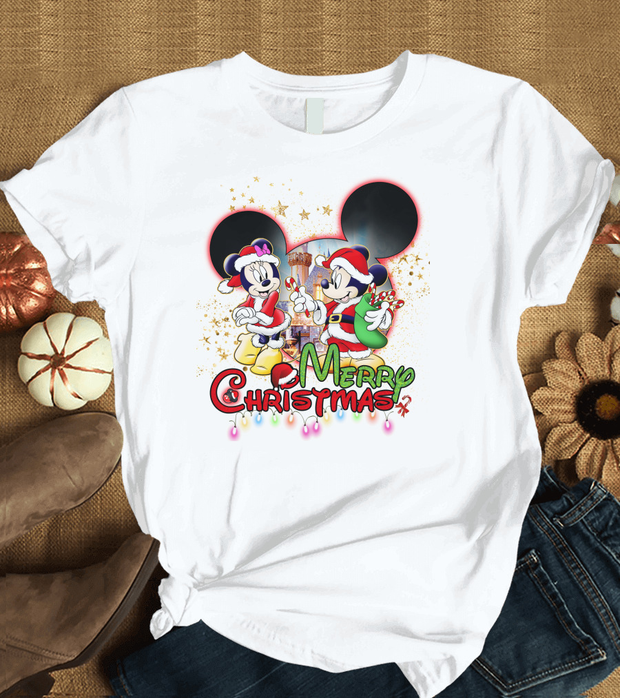 Mickey and Minnie Merry Christmas 50th Anniversary T-Shirt