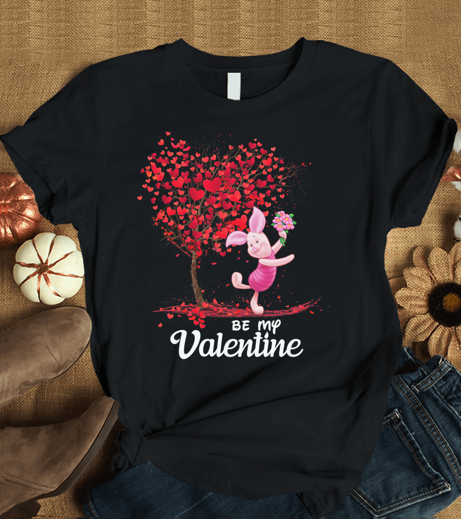 Pidlet Valentine Be My Valentine Red Heart Tree T-Shirt