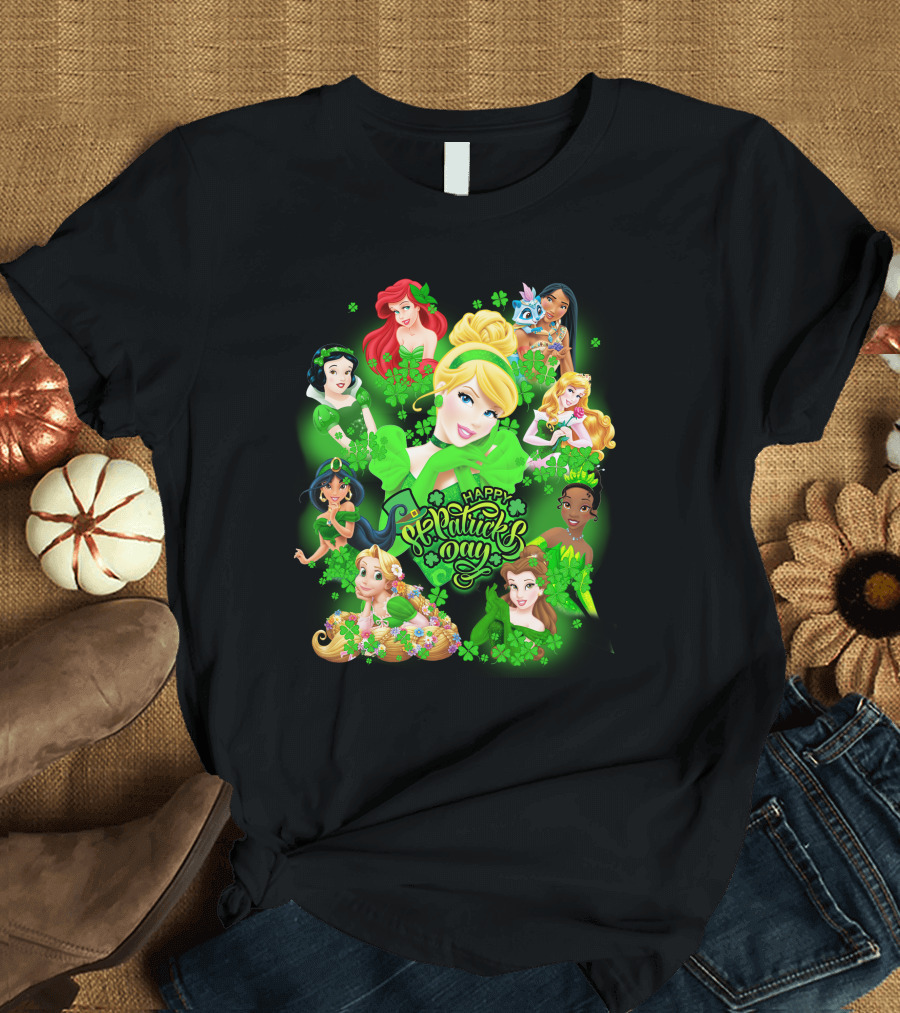 Happy St. Patrick's Day Disney Princesses T-Shirt