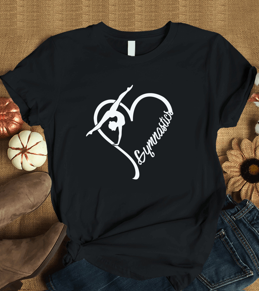 Gymnastics Heart Silhouette Elegance T-Shirt