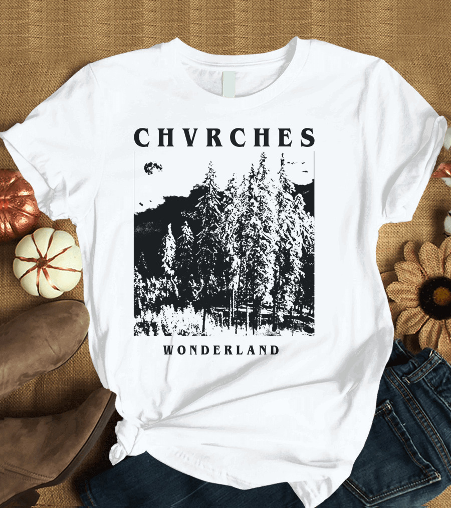 CHVRCHES Wonderland Winter Forest Scene T-Shirt