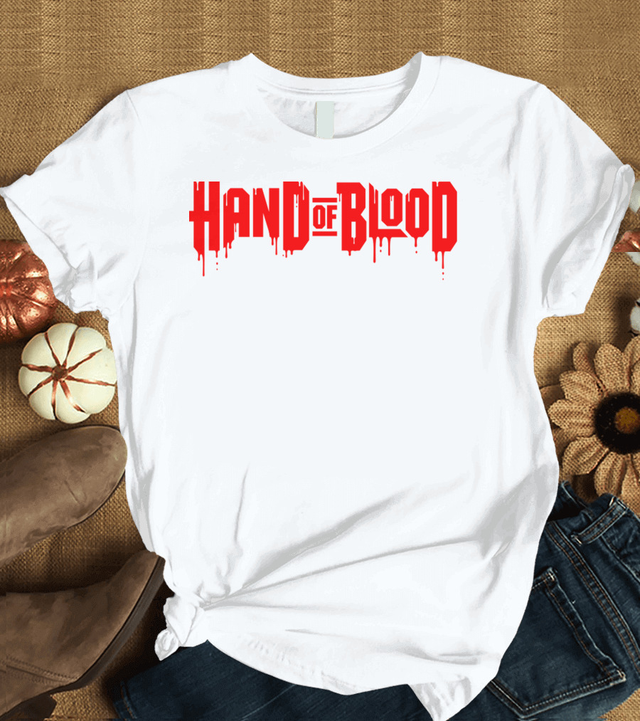 Handofblood Dripping Text T-Shirt