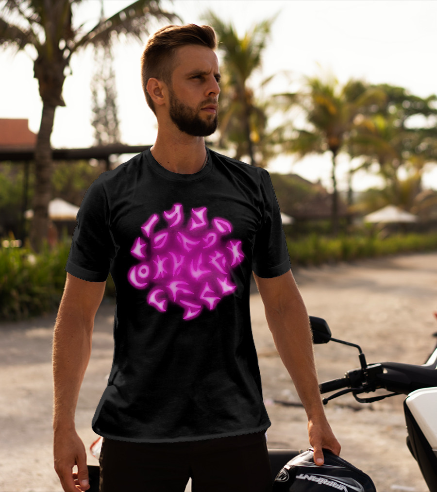 Coldplay Alien Symbols Pink Glowing T-Shirt