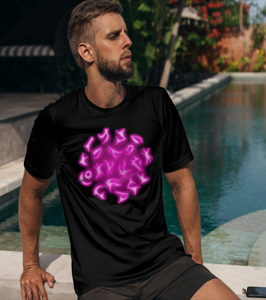 Coldplay Alien Symbols Pink Glowing T-Shirt