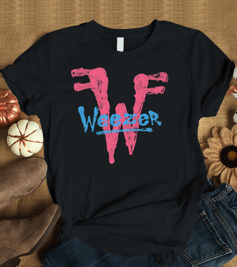 Weezer Vexinghex Bold Pink Blue T-Shirt