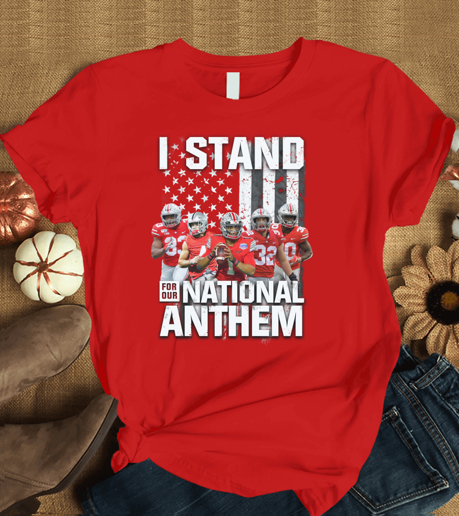 I Stand For Our National Anthem Football Players Flag T-Shirt