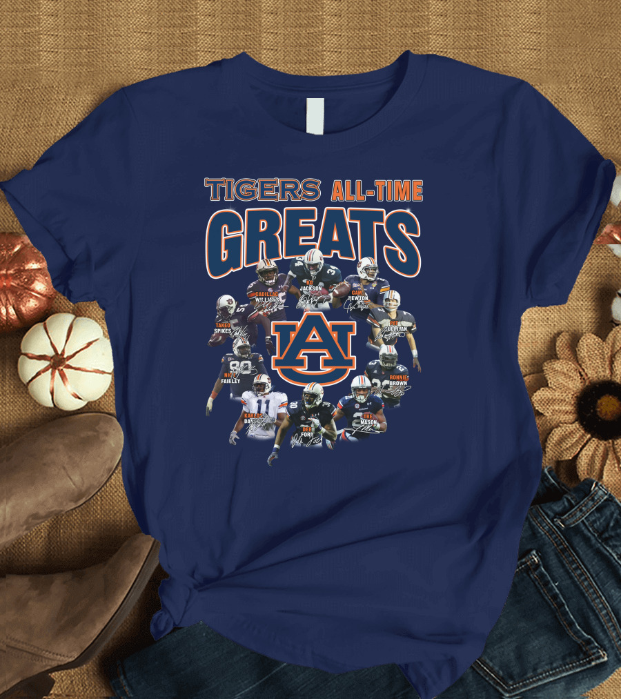 Tigers All-Time Greats Auburn Football Legends T-Shirt