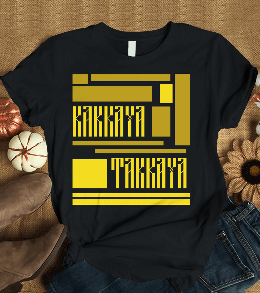 KAKKAYA TAKKAYA Bold Geometric Lettering T-Shirt