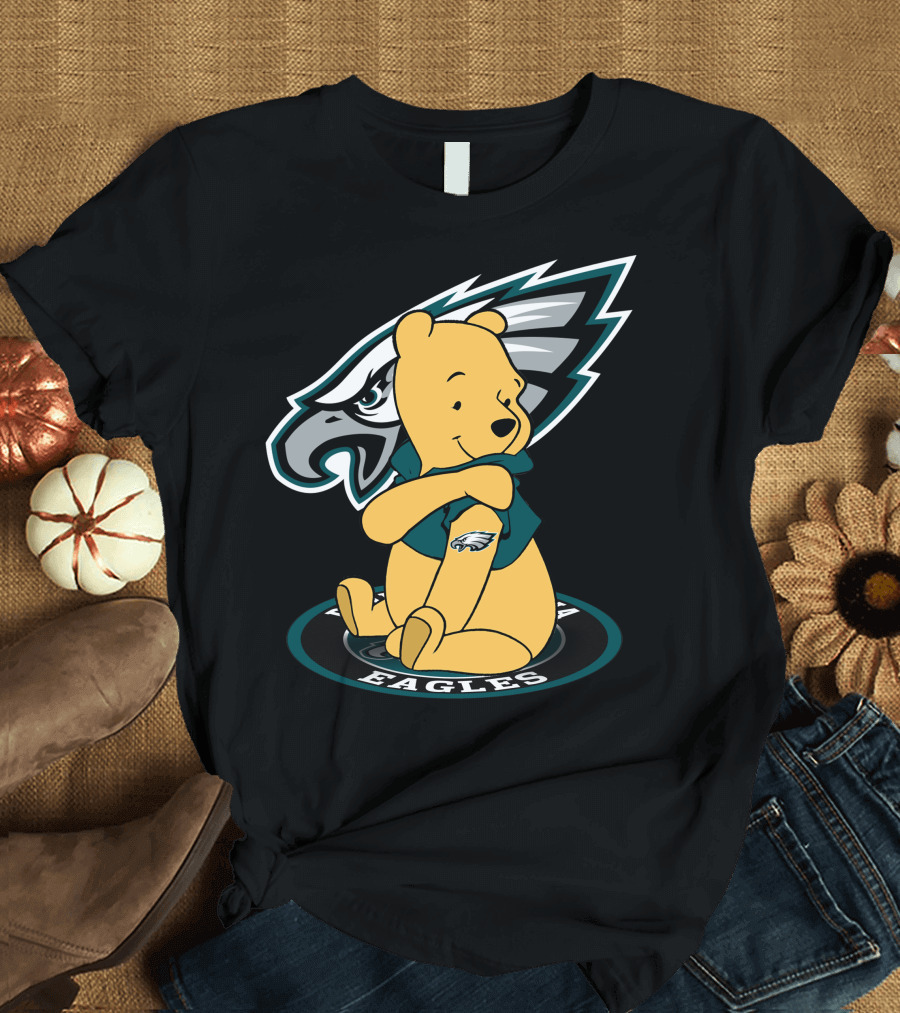 Philadelphia Eagles Pooh Bear Crossover T-Shirt