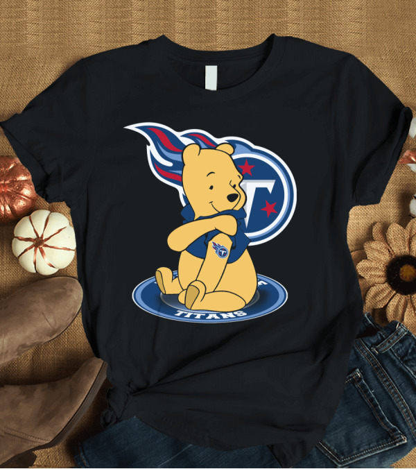 T-Shirt: Tennessee Titans Pooh Bear Fan Crossover T-Shirt Tennessee Titans Pooh Bear Fan Crossover T-Shirt